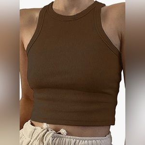 Brown tank top